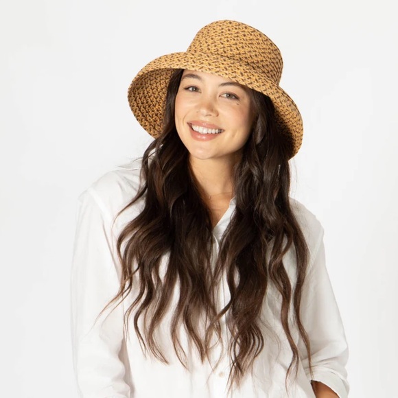 San Diego Hat Company Accessories - San Diego Hat Company Tan Woven Sun Bucket Hat